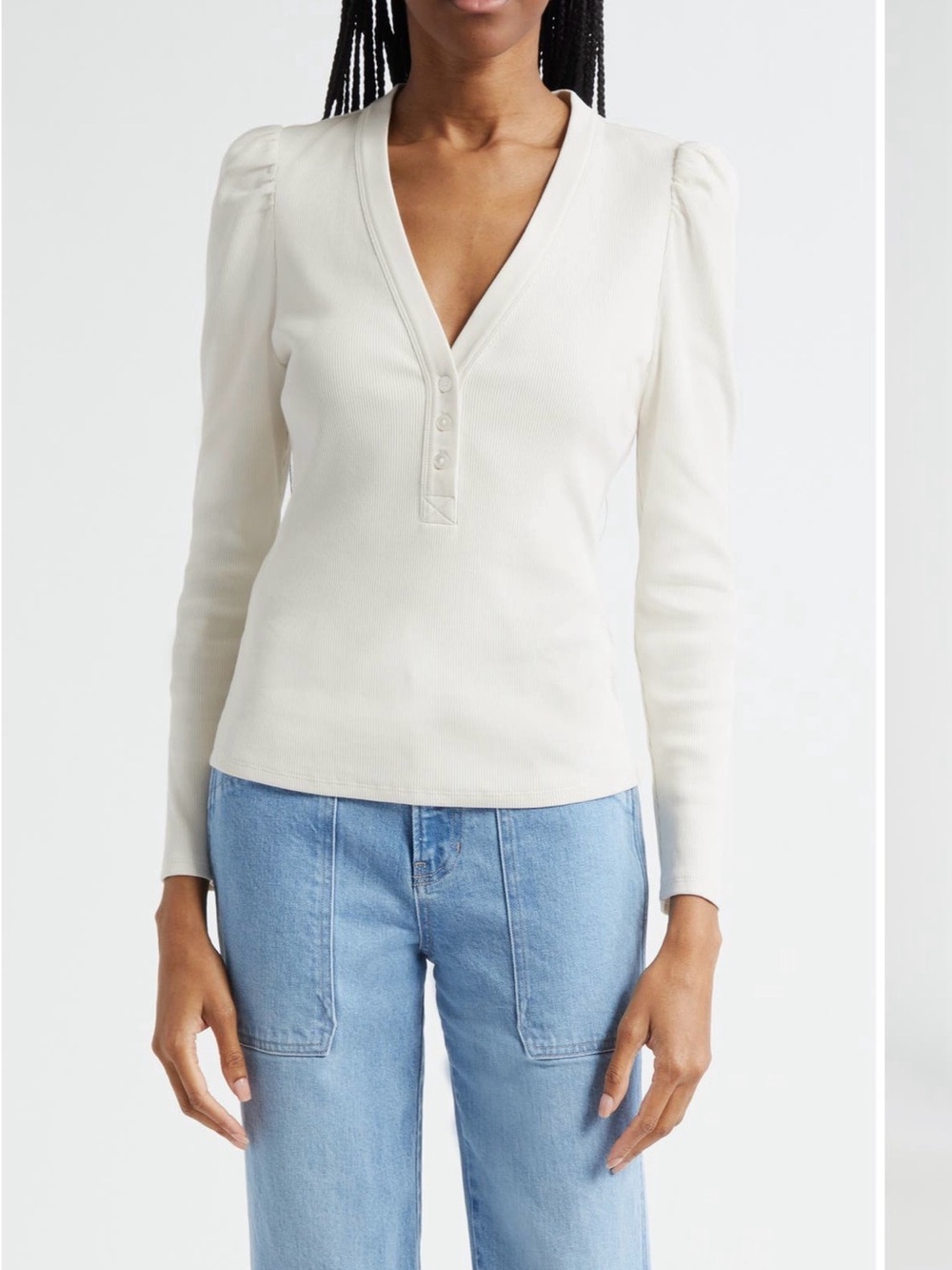 Veronica Beard Dekalb long sleeve Henley size M